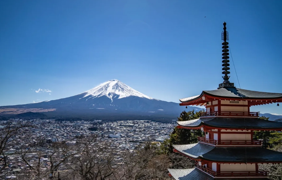 河口湖看富士山 河口湖看富士山