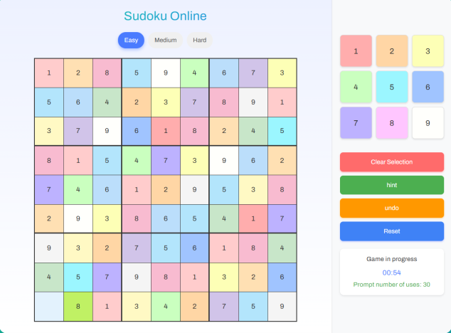 免費數獨遊戲 免費數獨遊戲