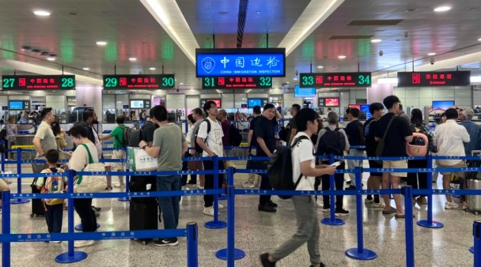 上海浦東機場入境等待時間