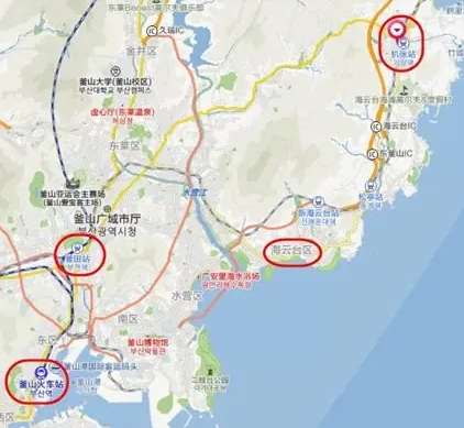 西面到海雲台交通時間