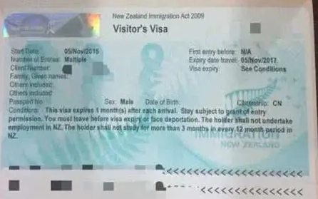 紐西蘭簽證申訴