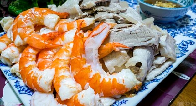 食物相克蝦豬肉