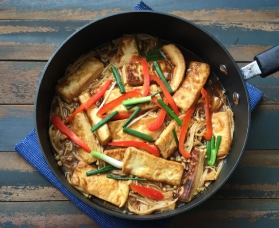 豆腐金針菇料理