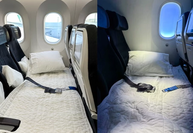 紐西蘭航空經濟艙空中沙發